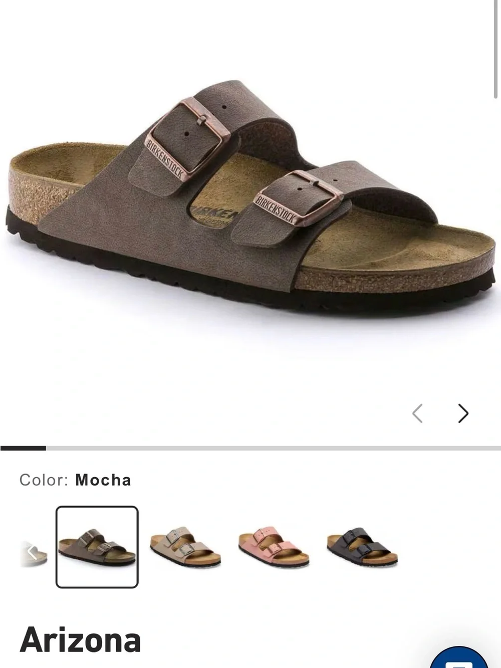 Birkenstock Arizona Two-Strap Sandal in Mocha Brown